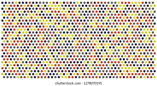Hexagon grid background texture pattern colorful . Honeycomb vector background. Isometric geometry. Aspect Ratio 2:1