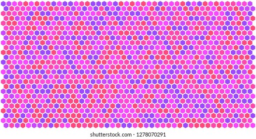 Hexagon grid background texture pattern colorful . Honeycomb vector background. Isometric geometry. Aspect Ratio 2:1