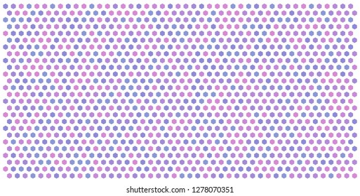 Hexagon grid background texture pattern colorful . Honeycomb vector background. Isometric geometry. Aspect Ratio 2:1