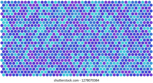 Hexagon grid background texture pattern colorful . Honeycomb vector background. Isometric geometry. Aspect Ratio 2:1
