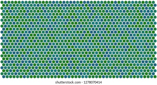 Hexagon grid background texture pattern colorful . Honeycomb vector background. Isometric geometry. Aspect Ratio 2:1