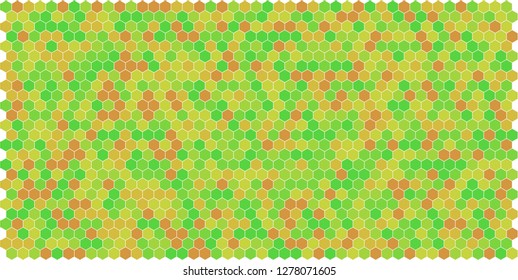 Hexagon grid background texture pattern colorful . Honeycomb vector background. Isometric geometry. Aspect Ratio 2:1