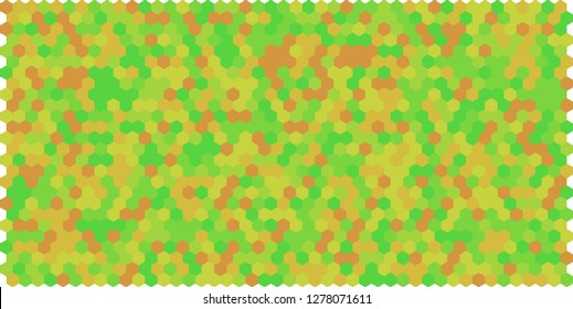 Hexagon grid background texture pattern colorful . Honeycomb vector background. Isometric geometry. Aspect Ratio 2:1