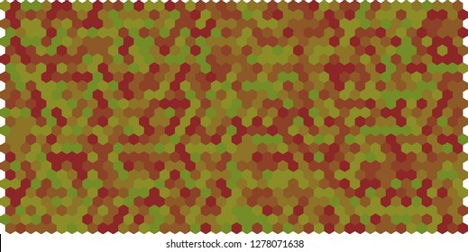 Hexagon grid background texture pattern colorful . Honeycomb vector background. Isometric geometry. Aspect Ratio 2:1