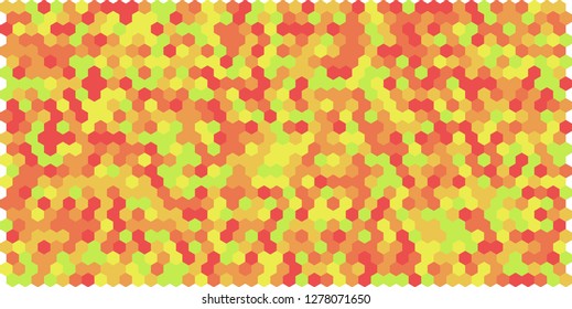 Hexagon grid background texture pattern colorful . Honeycomb vector background. Isometric geometry. Aspect Ratio 2:1
