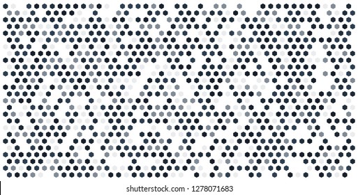 Hexagon grid background texture pattern colorful . Honeycomb vector background. Isometric geometry. Aspect Ratio 2:1