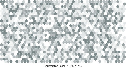 Hexagon grid background texture pattern colorful . Honeycomb vector background. Isometric geometry. Aspect Ratio 2:1