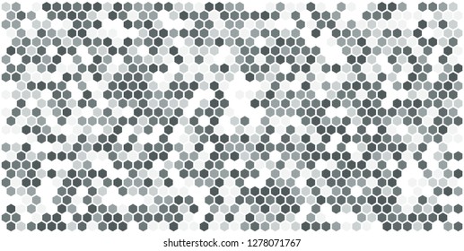 Hexagon grid background texture pattern colorful . Honeycomb vector background. Isometric geometry. Aspect Ratio 2:1