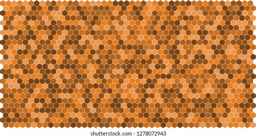 Hexagon grid background texture pattern colorful . Honeycomb vector background. Isometric geometry. Aspect Ratio 2:1