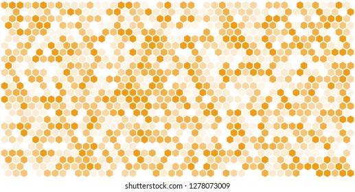 Hexagon grid background texture pattern colorful . Honeycomb vector background. Isometric geometry. Aspect Ratio 2:1