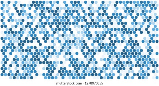 Hexagon grid background texture pattern colorful . Honeycomb vector background. Isometric geometry. Aspect Ratio 2:1