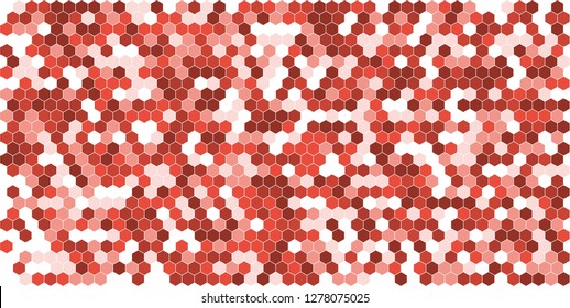 Hexagon grid background texture pattern colorful . Honeycomb vector background. Isometric geometry. Aspect Ratio 2:1