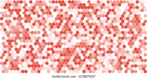 Hexagon grid background texture pattern colorful . Honeycomb vector background. Isometric geometry. Aspect Ratio 2:1