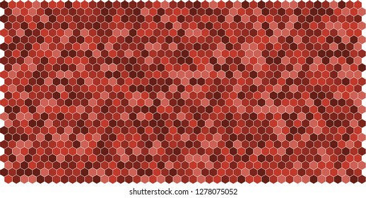 Hexagon grid background texture pattern colorful . Honeycomb vector background. Isometric geometry. Aspect Ratio 2:1