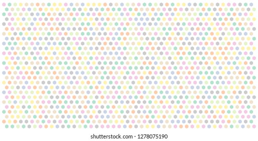 Hexagon grid background texture pattern colorful . Honeycomb vector background. Isometric geometry. Aspect Ratio 2:1