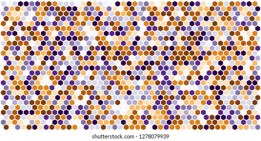 Hexagon grid background texture pattern colorful . Honeycomb vector background. Isometric geometry. Aspect Ratio 2:1