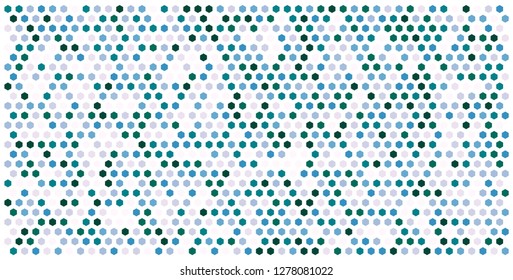 Hexagon grid background texture pattern colorful . Honeycomb vector background. Isometric geometry. Aspect Ratio 2:1