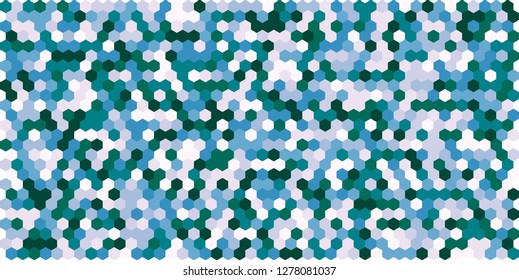 Hexagon grid background texture pattern colorful . Honeycomb vector background. Isometric geometry. Aspect Ratio 2:1