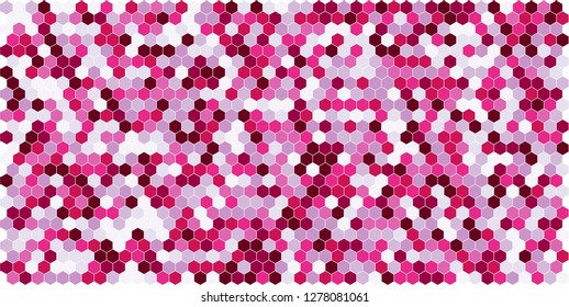 Hexagon grid background texture pattern colorful . Honeycomb vector background. Isometric geometry. Aspect Ratio 2:1