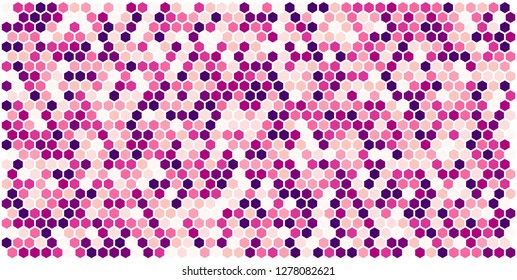 Hexagon grid background texture pattern colorful . Honeycomb vector background. Isometric geometry. Aspect Ratio 2:1