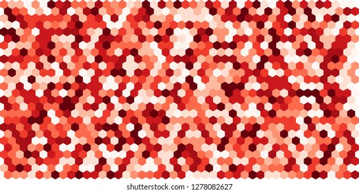 Hexagon grid background texture pattern colorful . Honeycomb vector background. Isometric geometry. Aspect Ratio 2:1