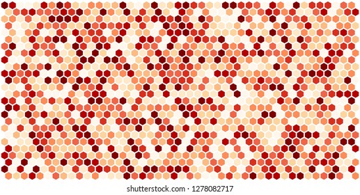 Hexagon grid background texture pattern colorful . Honeycomb vector background. Isometric geometry. Aspect Ratio 2:1