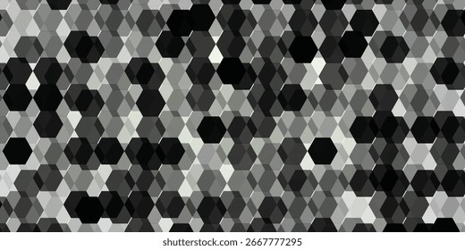 Padrão de textura de plano de fundo de grade hexágono colorido . Fundo de vetor de favo de mel. Geometria isométrica. Taxa de proporção 2:1