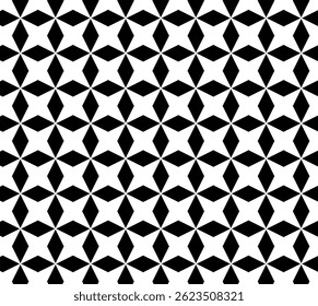 Hexagon grid line, modern triangle Geometry seamless pattern. Vector graphic line illustration. Black and white abstract background for banners, print for fabric, labels, t-shirt printing.
