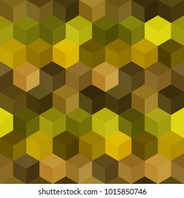 Hexagon grid seamless vector background.  Multiple polygons with six corners geometric graphic design.  Trendy colors polygonal figures pattern for banner or cover.  Honeycomb shapes modern backdrop.