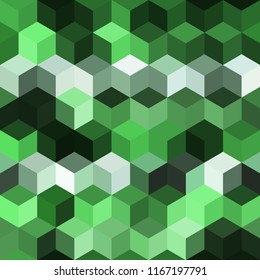 Hexagon grid seamless vector background. Colorful polygons bauhaus corners geometric design. Trendy colors hexagon cells pattern for flyer or cover. Honeycomb cube shapes mosaic.