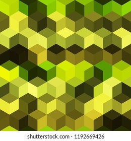Hexagon grid seamless vector background. Cool polygons with bauhaus corners geometric graphic design. Trendy colors hexagon cells pattern for web or cover. Honeycomb shapes mosaic backdrop.