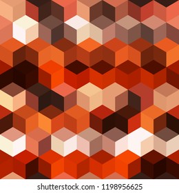 Hexagon grid seamless vector background. Cool polygons with bauhaus corners geometric graphic design. Trendy colors hexagon cells pattern for game ui. Hexagonal shapes modern backdrop.