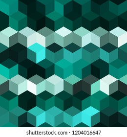 Hexagon grid seamless vector background. Minimal polygons bauhaus corners geometric design. Trendy colors hexagon cells pattern for game background. Hexagonal shapes modern backdrop.