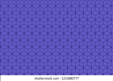 Hexagon grid seamless vector background. Childish polygons six corners geometric design. Trendy colors hexagon cells pattern for game ui. Honeycomb cube shapes mosaic.