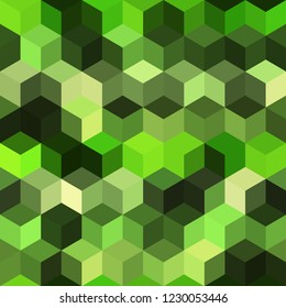 Hexagon grid seamless vector background. Cool polygons with bauhaus corners geometric graphic design. Trendy colors hexagon cells pattern for game background. Hexagonal shapes modern backdrop.