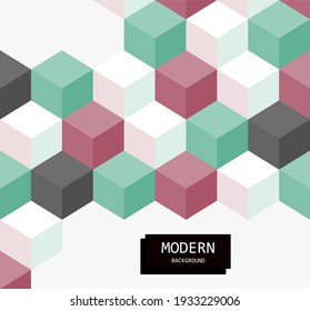 Hexagon grid vector background.  Colorful texture. Modern artwork. Colorful image.
