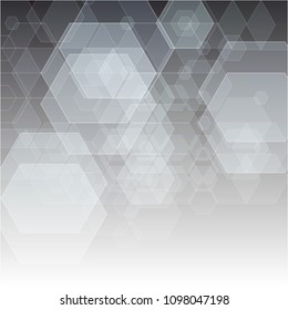 Hexagon grid vector background. Minimal polygons with six corners. Trendy colors hexagon pattern for game background. Honeycomb shapes mosaic backdrop.