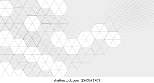 Sechseck mit Halbtoneffekt mit modernem Design und transparentem Halbton