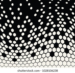 hexagon halftone geometric vector patter