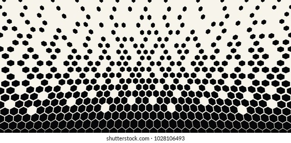 hexagon halftone geometric vector patter