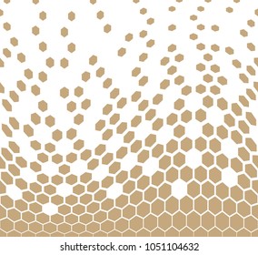 hexagon halftone geometric vector patter