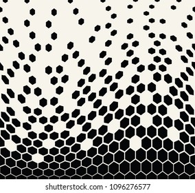 hexagon halftone geometric vector patter
