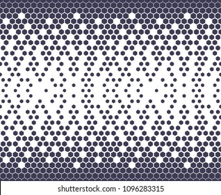 hexagon halftone geometric vector patter