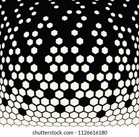 hexagon halftone geometric vector patter