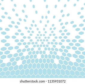 hexagon halftone geometric vector patter