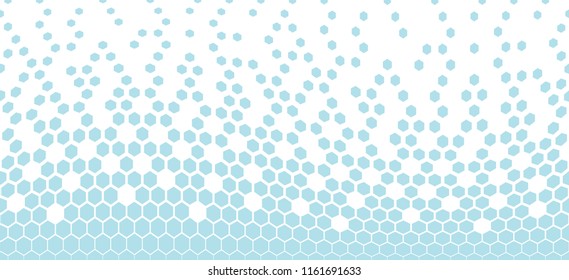 hexagon halftone geometric vector pattern