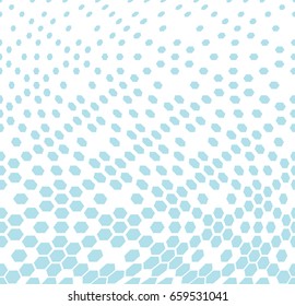 hexagon halftone gradient geometric deco pattern background