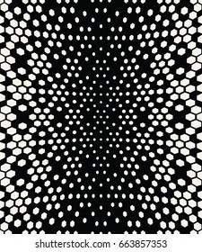 hexagon halftone gradient geometric deco pattern background