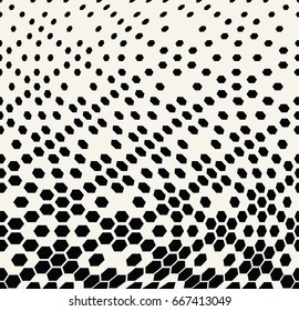 hexagon halftone gradient geometric deco pattern background