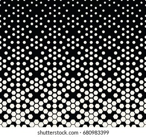 hexagon halftone gradient geometric deco pattern background
